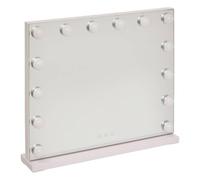 5Five - Espejo Blanco Iluminado - 50x10x42,5cm - Espejo Decorativo, Accesorio para Baño o Dormitorio, Diseño Elegante