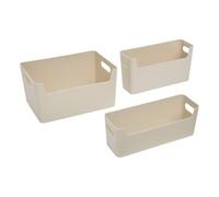 5five - essentiels organizador l25.4 25.5 26.3cm beige 3 piezas