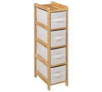 5five - Estante Delgado con 4 cestas de bambú Tidy Box