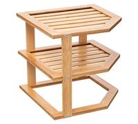 5five - estantería esquinera de bambú de 2 niveles