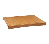 5five - Funda de bambú 3 en 1 para placa de cocina (52 x 58 cm). Tabla de cortar de madera. Protector contra salpicaduras y antiadherente. Compatible con placas de inducción y vitrocerámica.