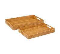 5five - juego de 2 bandejas de bambú para servir