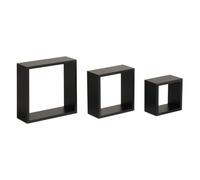 5five - 3 pequeños estantes de pared "fixy" cubo negro