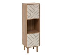 5five - mix'n'match 3 estantes, 2 puertas, madera y diseño a rayas