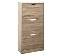 5five - Mueble Zapatero de 3 cajones con Efecto Roble Natural