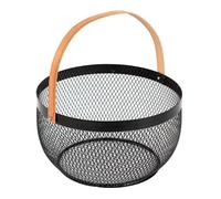 5Five Noir kitchen Cesta de malla retro Ø29 cm Negra Metal