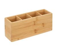5five - organizador de bambú de 4 compartimentos