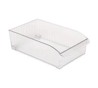 5Five - Organizador de plástico transparente para refrigerador STREAKS - 31,5 x 20 x 9,8 cm - Organizador para refrigerador, almacenamiento de alimentos, contenedor de cocina