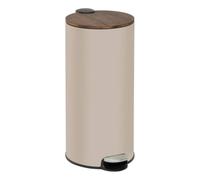 5five - papelera color moderno con pedal 30l arcilla y acacia 37,7x29,2x59,5 cm