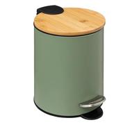 5five - Papelera con Cierre Suave 3l Trio Verde Caqui