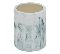 5Five - Papelera de poliresina Blanca MARBY - 1,5 L - 12 x 12 x 16 cm - Papelera de diseño Moderno, Accesorio para Cocina y baño