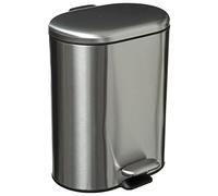 5five - Papelera metálica de Cierre Suave 6l siliflex Acero Inoxidable
