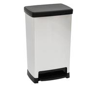 5Five - Papelera plateada de 50 l - Diseño moderno, accesorio para cocina y baño