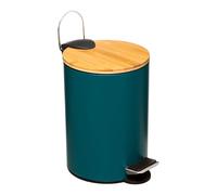 5five - papelera soft close 3l modern color azul petróleo
