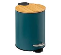 Cubo de basura de baño verde petrol 3l colección 'colors'