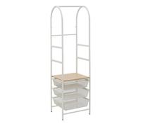 5five - perchero rectangular meshy de 51 x 173,5 cm, blanco