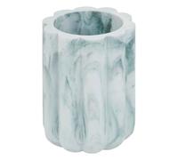 5Five - Portacepillos de Dientes MARBY de poliresina Blanca - 7,9 x 7,9 x 11 cm - Cristal para baño