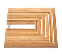 Paris Prix Salvamanteles FIVE de bambú y madera 19x19x1 cm extensible hasta 34,5 cm