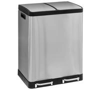 5five - separador de residuos a pedal 2x30l "ariane" acero inoxidable