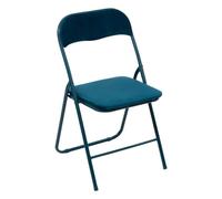 5five - Silla Plegable de Terciopelo Azul