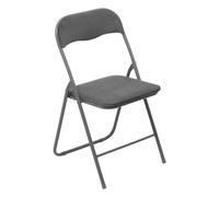 5five - Silla Plegable de Terciopelo Gris Marengo