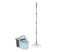 5five - stepa Set mopa Cubo 7l + Escoba Microfibra Azul y Topo