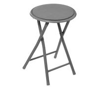 5five Taburete Plegable de Terciopelo Gris