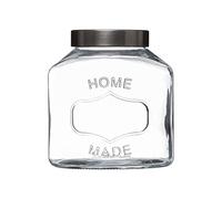 5five - tarro de cristal de 1l con tapa de acero inoxidable