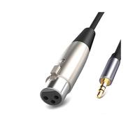 5ft XLR 3-Pin Female to 3.5mm 1/8" Stereo Plug Shielded Microphone Mic Cable