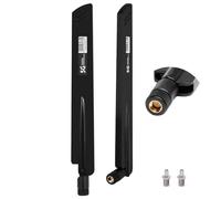 5G 4G Antena LTE 18DBI Omni-Directional Mimo Antenna RP-SMA / TS9 Macho WiFi Alta Ganancia Amplificador,3G/4G/5G/GSM/GPRS, para Routers Inalámbricos,PCI,Monitores de Cámara,Extensores,etc. (Negro)
