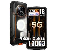 5G Movil Irrompible Fire 7 PRO, Intercom,1200lm lampe Móvil Rugerizado | 48GB+256GB/2TB,13000mAh Akku Smartphone Resistente,64MP+20MP Nachtsicht,6.6'' HD+,Gemini,IP68,NFC,OTG Teléfono resistente