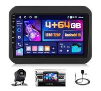 5G WiFi 4+64G Android Radio de Coche para Suzuki Ignis 2016-2020 Inalámbrico Carplay, 9 Pulgadas IPS Pantalla Táctil Autoradio Bluetooth Android Auto GPS FM/RDS Cámara Trasera