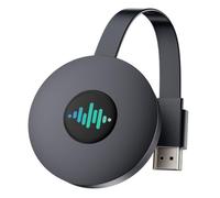 5G Wireless HDMI Dongle, 4K Miracast Dongle con Screen Mirror, Miracast/Airplay/DLNA Screen Mirroring para i-Phone/Android/iOS a TV/Monitor/Laptop / Tableta, Plug & Play (negro carbón)