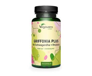 5HTP Griffonia 200 mg | Ashwagandha KSM-66 + Rhodiola Rosea | Dosis Más Alta | Précurseur Serotonina | 5-HTP hidroxitriptofano | Para Energia Cansancio Mental | Vegano | SIN ADITIVOS