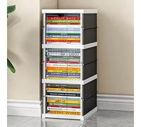 5JJJLOOOPP Corner Honpen Goki Honpen - Estantería abierta para espacio estrecho, cobertizo de libros, organizador de almacenamiento para uso por la casa del departamento (color: blanco - 6 niveles