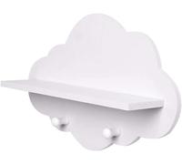 5JJJLOOOPP Estante flotante de madera en forma de nube, para montaje en pared, estante de almacenamiento multifunción