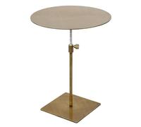 5JJJLOOOPP Mesa de bar con respaldo alto, mesa de cóctel de 19.6 a 27.5 pulgadas, restaurante, bistró, cafetería, bar en casa, altura ajustable, de acero inoxidable, pequeña mesa de martini (color: