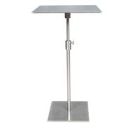 5JJJLOOOPP Mesa de bar con respaldo alto, mesa de cóctel de 19.6 a 27.5 pulgadas, restaurante, bistró, cafetería, bar en casa, altura ajustable, acero inoxidable, pequeña mesa de martini (color