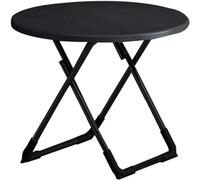 5JJJLOOOPP Mesa plegable para el hogar, mesa redonda portátil para exteriores, mesa de ocio, mesa de negociación, pequeña (negro, 60 x 60 cm) (negro, 70 x 70 cm)