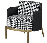 5JJJLOOOPP Silla de sofá individual ligera y lujosa, estilo nórdico, moderno, sala de estar, silla de ocio, hotel, salón de belleza, restaurante, mesa y silla combinadas (color: estilo 9) (estilo: 3)