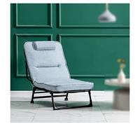5JJJLOOOPP Silla de sofá perezosa, silla cómoda para sala de estar, banco plegable con reposacabezas, 6 posiciones, mecedora ajustable con cojín, silla individual para dormitorio (color: gris oscuro)