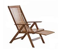 5JJJLOOOPP Silla reclinable plegable para balcón, hogar, ocio, respaldo de bambú, silla de oficina, comedor, silla de verano portátil (color: estilo 7) (estilo 2)