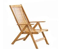 5JJJLOOOPP Silla reclinable plegable para balcón, hogar, ocio, respaldo de bambú, silla de oficina, comedor, silla de verano portátil (color: estilo 7) (estilo 3)