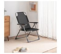 5JJJLOOOPP Silla sin patas, silla de sala de estar, silla de computadora ergonómica, reclinable de tela ajustable de 6 posiciones, bolsillo lateral, cojín grueso, respaldo alto (color: naranja