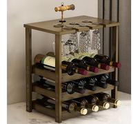 5JJJLOOOPP Soporte de vidrio, estante de vino para encimera, estante para vinos, soporte para vino de piso, estante para botellas, decoración del hogar, almacenamiento de cocina, capacidad para 9-16
