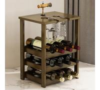 5JJJLOOOPP Soporte de vidrio, estante para vino de encimera, estante para vinos, soporte de piso independiente, soporte para botellas, decoración del hogar, almacenamiento de cocina, capacidad para