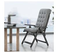 5JJJLOOOPP Tumbona reclinable para dormitorio, silla de oficina con respaldo alto, mecedora con reposabrazos, cojín de sala de estar, 6 posiciones, silla de ocio plegable ajustable (color: negro)