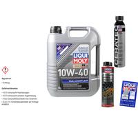 5L Liqui Moly MoS2 Aceite Motor 10W-40 Aceite Lodo Limpieza Cera Tec