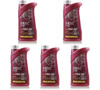 5L Original MANNOL Basic Plus 75W-90 API GL 4+ Aceite De Transmisión MN8108-1