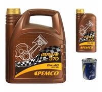5L PEMCO IDRIVE 370 0W-40 Aceite Motor API SN ACEA A3/B4 Incl. Motor Doctor